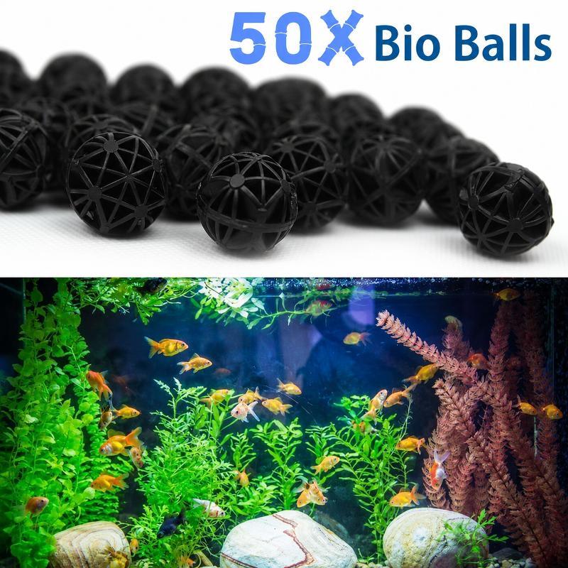 Marine Aquarium - 50 Stück 16mm Aquarium Bio-Filterbälle Fischbecken