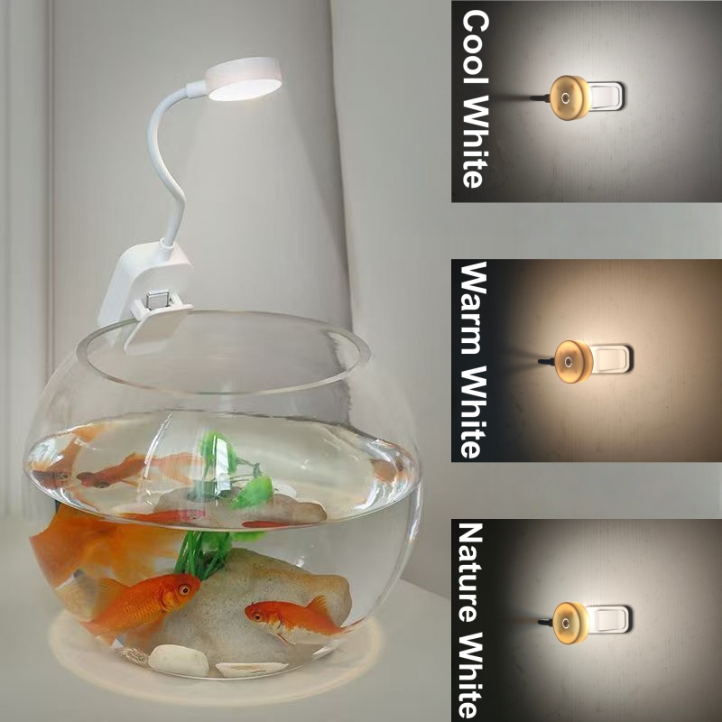 Aquarium Marine Lights - LED-Aquariumleuchte zum Anklemmen, 360°-Beleuchtung für Fischbecken