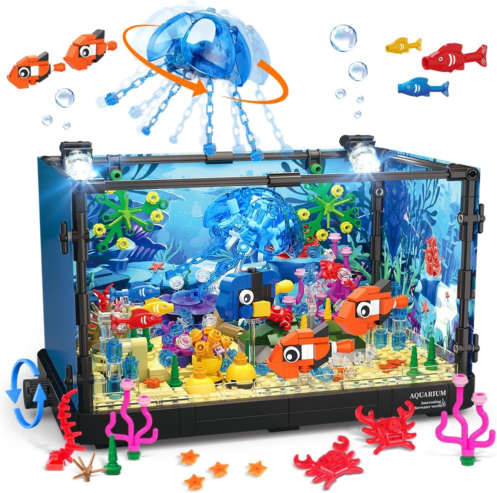 Aquarium-Block-Set mit Lichter – Marine Aquarium Cube Bewertung und Preis